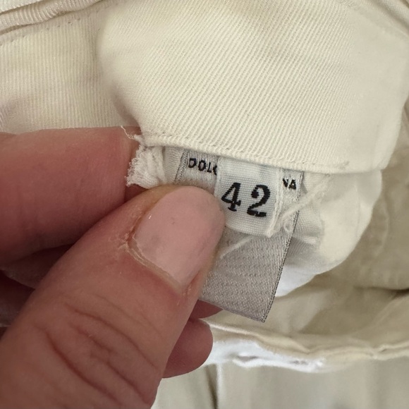 D&G Dolce & Gabbana White Cargo-Style Jeans / Pants (Italian Size 42 / US 6/8) - Picture 4 of 5